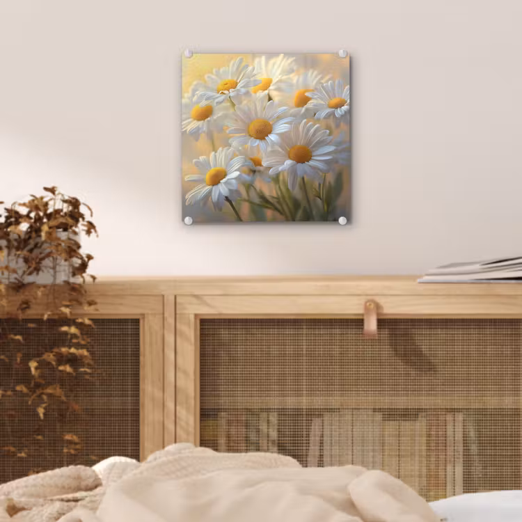 Madeliefjes - Wit - Zonlicht plexiglas 5mm klein -sfeer4