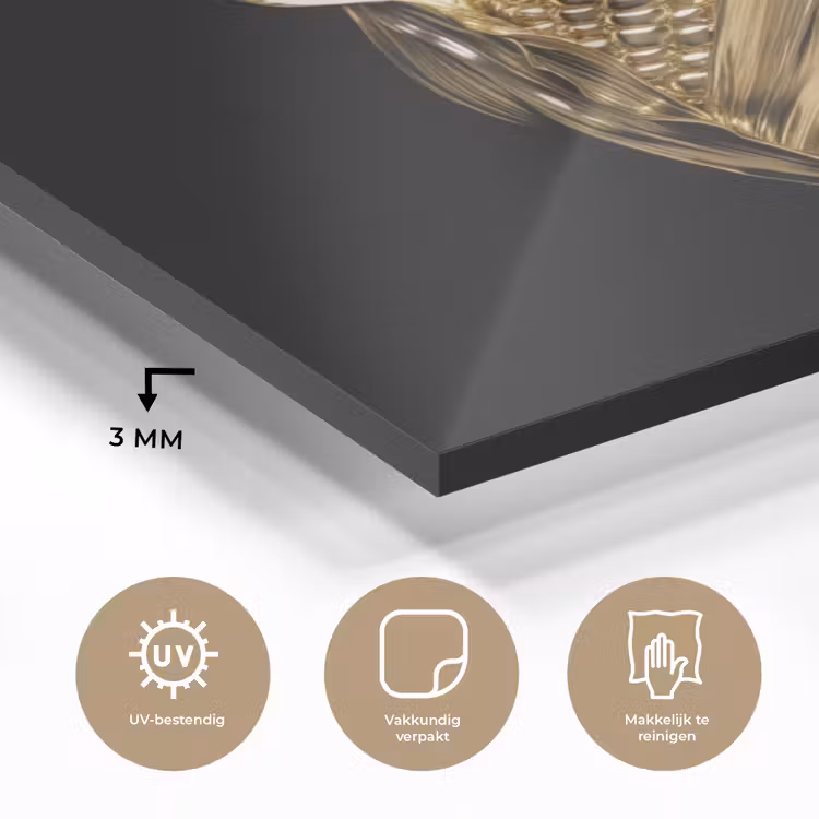 Mais - Eten - Goud - Zwart plexiglas 5mm klein -sfeer2