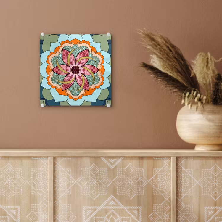 Mandala - Geometrisch - Kunst - Decoratief - Kleurrijk plexiglas 5mm klein -sfeer5