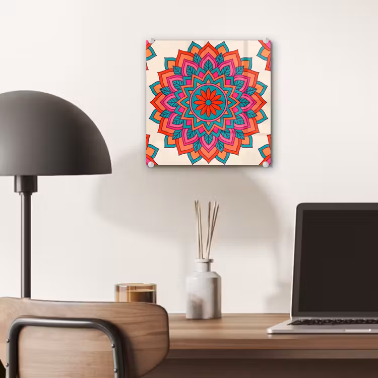 Mandala - Patroon - Abstract - Kleurrijk - Modern plexiglas 5mm klein -sfeer6