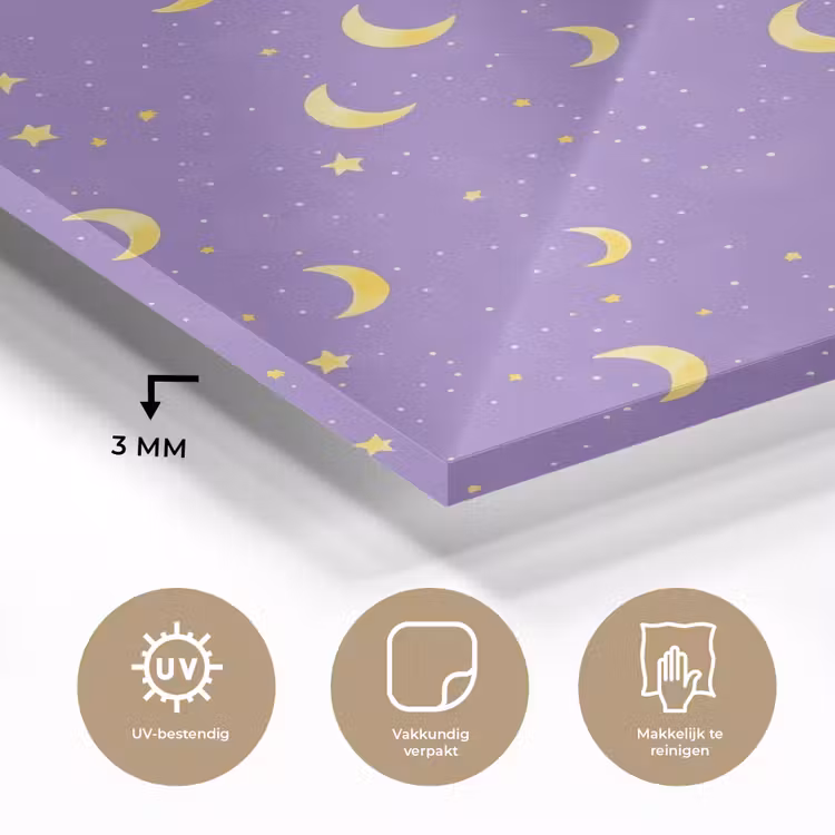 Manen - Sterren - Paars plexiglas 5mm klein 11 -sfeer2