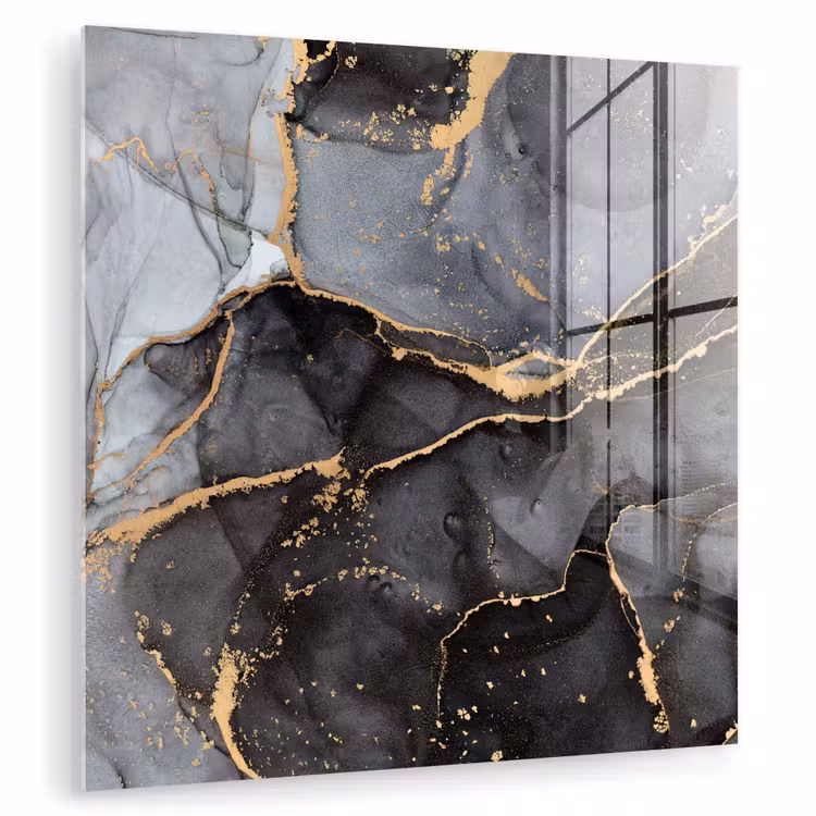 Marmer - Abstract - Goud - Grijs plexiglas 5mm klein -zzzproduct_nieuw