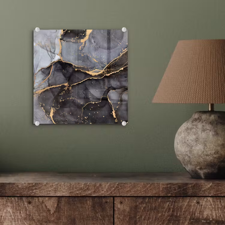 Marmer - Abstract - Goud - Grijs plexiglas 5mm klein -sfeer3