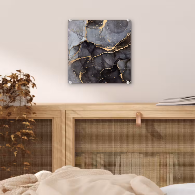 Marmer - Abstract - Goud - Grijs plexiglas 5mm klein -sfeer4