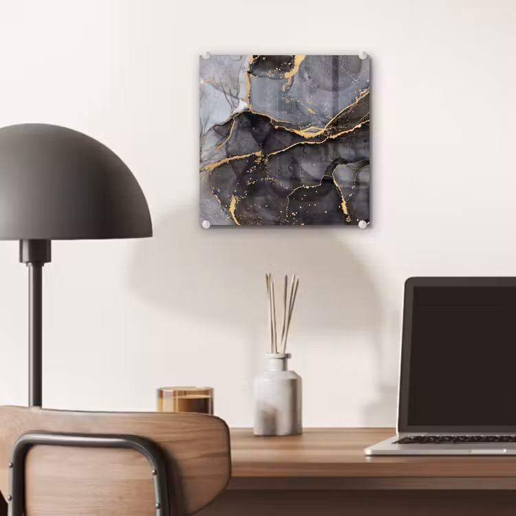 Marmer - Abstract - Goud - Grijs plexiglas 5mm klein -sfeer6