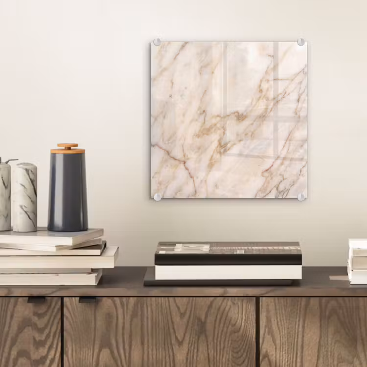 Marmer - Ader - Abstract - Wit - Goud plexiglas 5mm klein -sfeer1