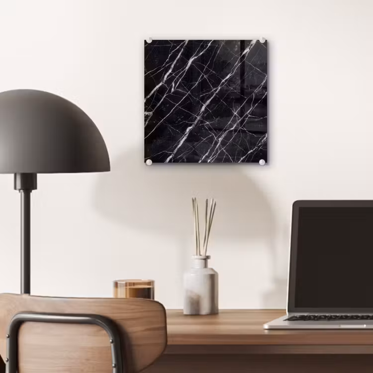 Marmer - Aders - Abstract - Zwart plexiglas 5mm klein -sfeer6