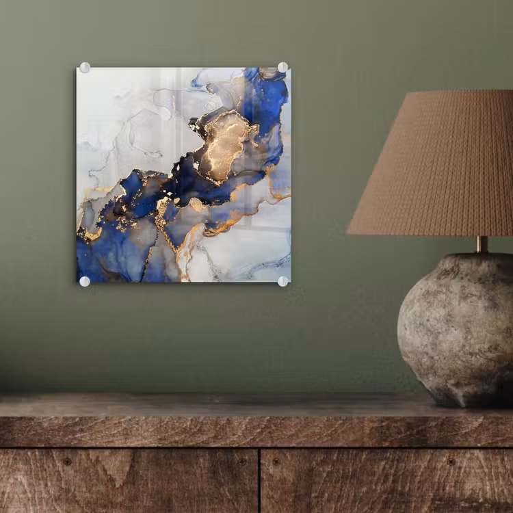Marmer - Blauw - Goud plexiglas 5mm klein -sfeer3