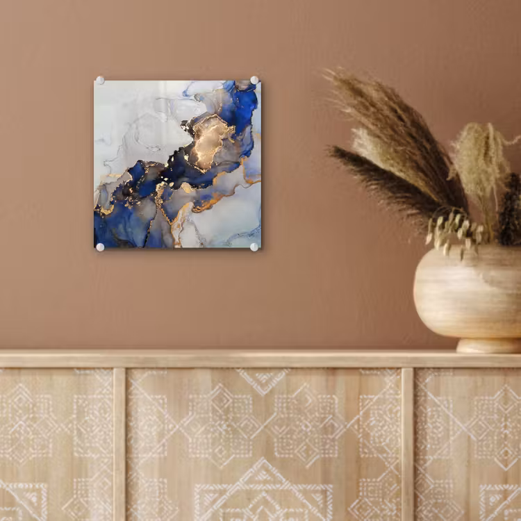 Marmer - Blauw - Goud plexiglas 5mm klein -sfeer5