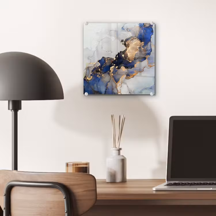 Marmer - Blauw - Goud plexiglas 5mm klein -sfeer6