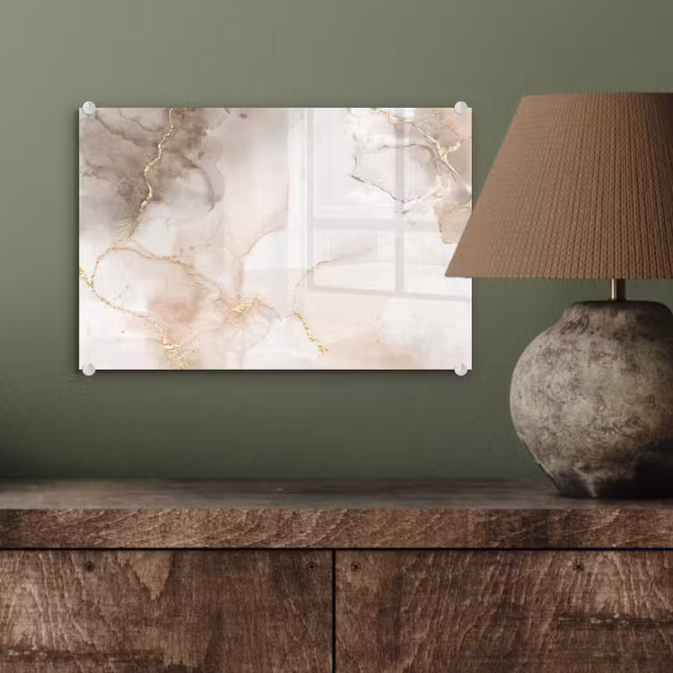 Marmer - Bruin - Gouden plexiglas 5mm klein -sfeer3