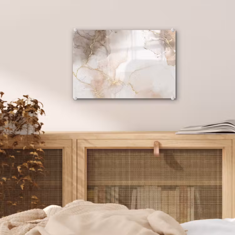 Marmer - Bruin - Gouden plexiglas 5mm klein -sfeer4