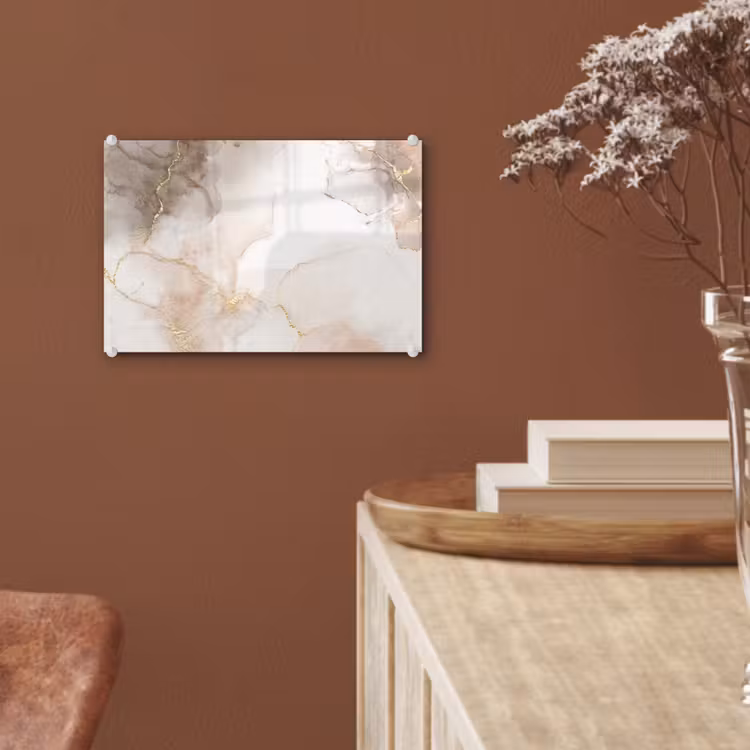 Marmer - Bruin - Gouden plexiglas 5mm klein -sfeer5