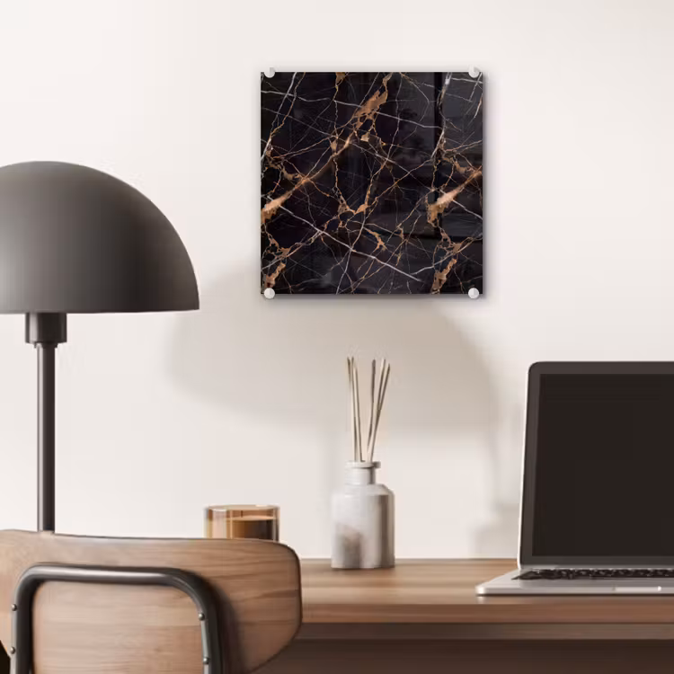 Marmer - Goud - Abstract - Zwart plexiglas 5mm klein -sfeer6