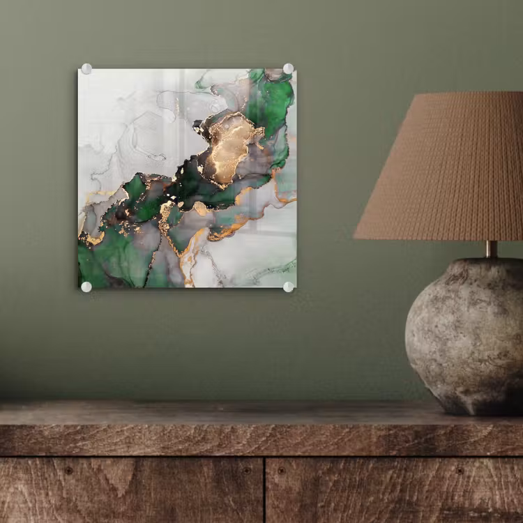 Marmer - Goud - Groen - Luxe plexiglas 5mm klein -sfeer3