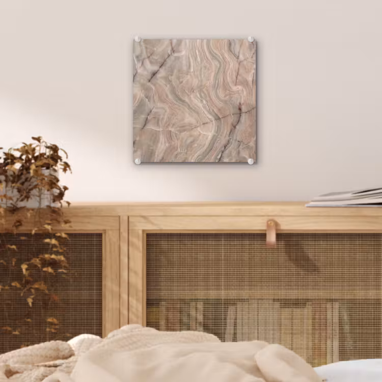 Marmer - Patroon - Abstract - Beige - Groen plexiglas 5mm klein -sfeer4