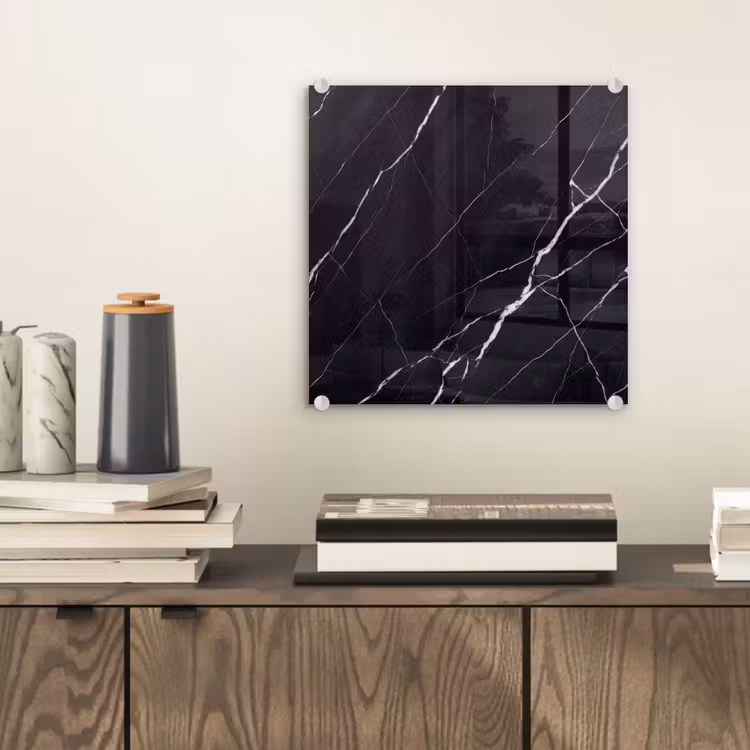 Marmer - Patroon - Abstract - Modern - Zwart plexiglas 5mm klein -sfeer1