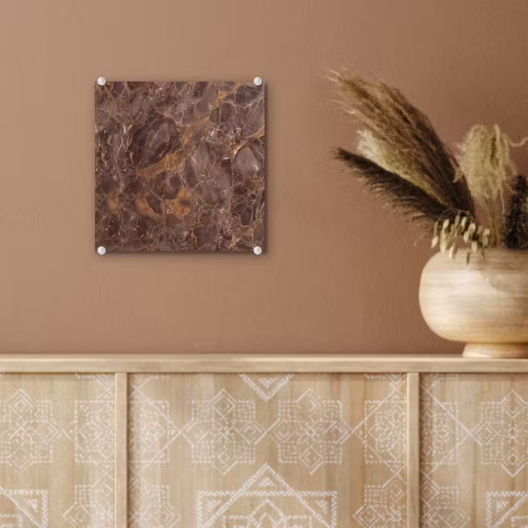 Marmer - Patroon - Natuur - Bruin - Goud plexiglas 5mm klein -sfeer5