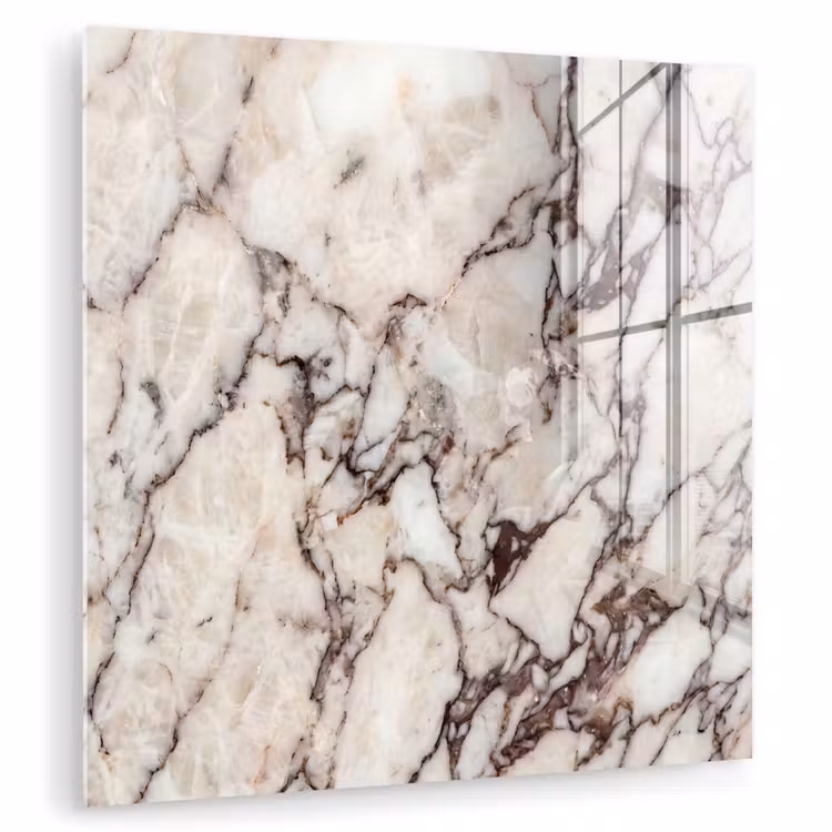 Marmer - Textuur - Abstract - Wit - Bruin plexiglas 5mm klein -zzzproduct_nieuw
