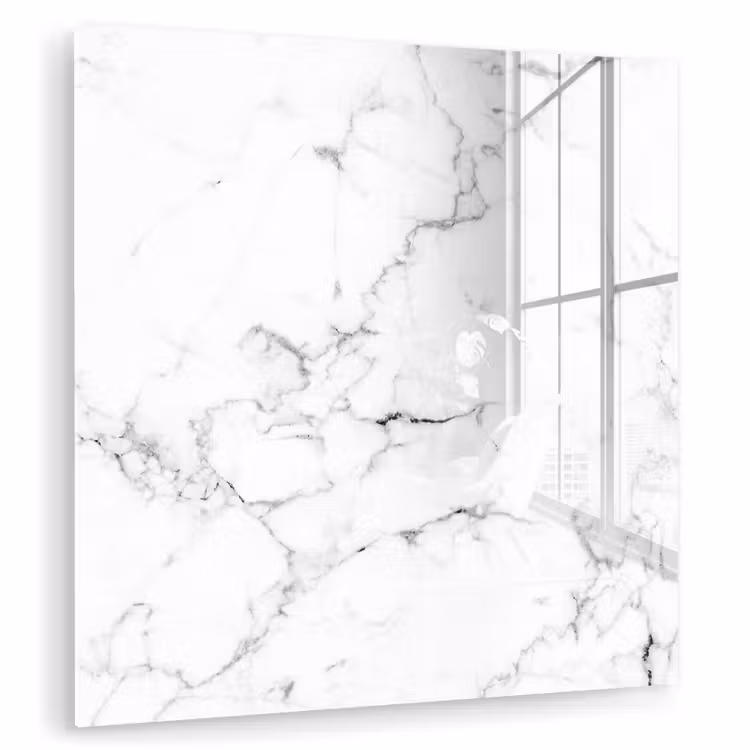 Marmer - Wit - Grijs - Luxe - Marmerlook - Structuur plexiglas 5mm klein -zzzproduct_nieuw