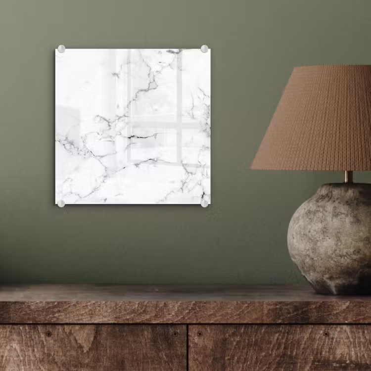 Marmer - Wit - Grijs - Luxe - Marmerlook - Structuur plexiglas 5mm klein -sfeer3