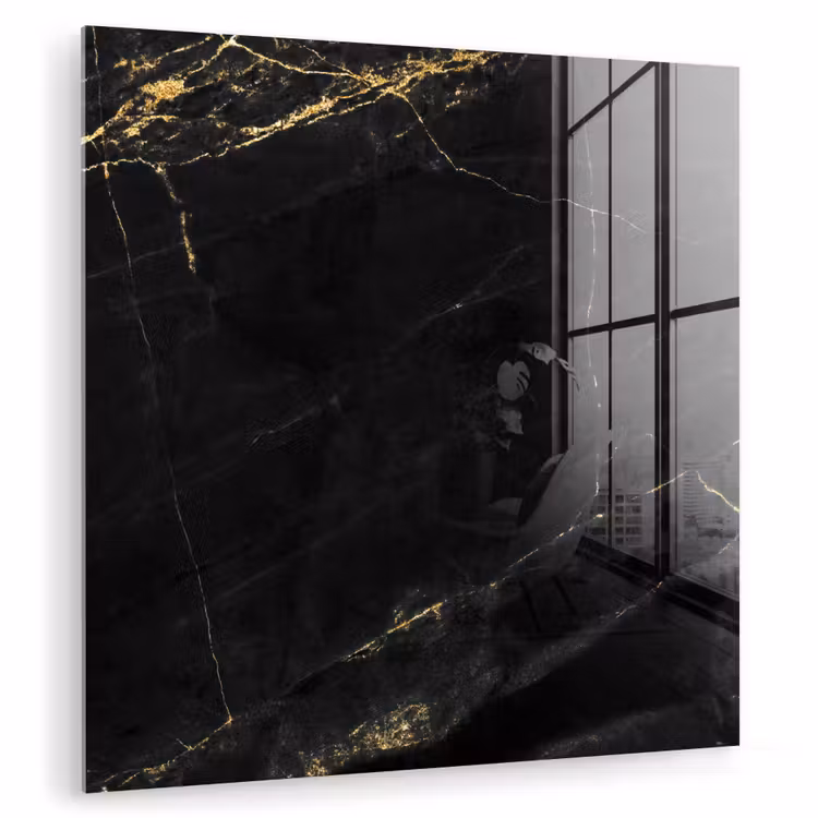 Marmer - Zwart - Goud - Chic - Marmerlook - Design plexiglas 5mm klein -zzzproduct_nieuw
