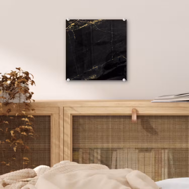 Marmer - Zwart - Goud - Chic - Marmerlook - Design plexiglas 5mm klein -sfeer4