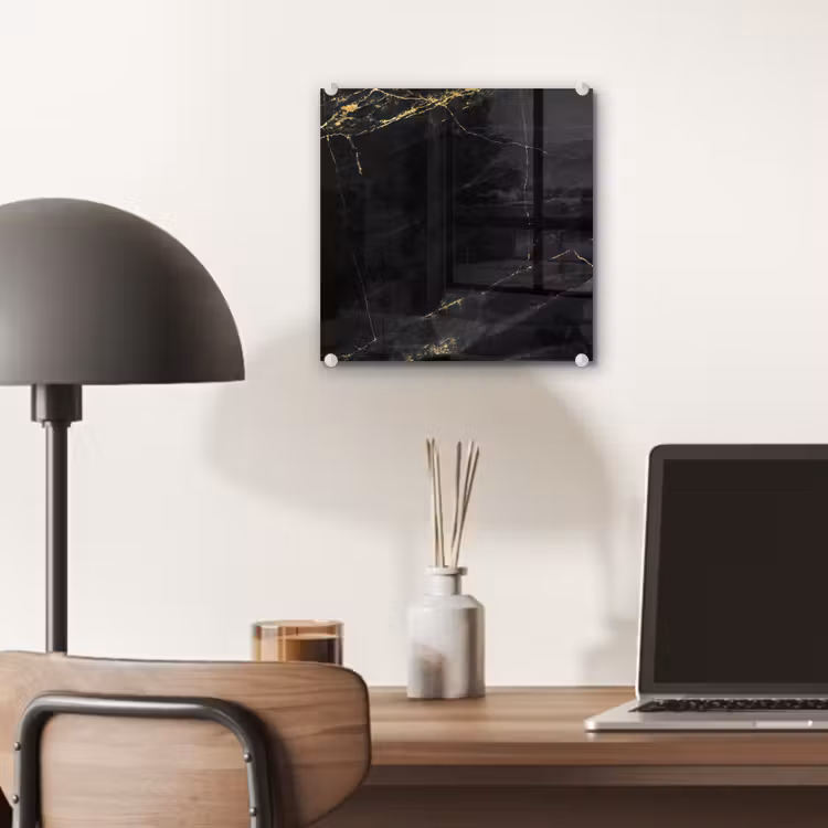Marmer - Zwart - Goud - Chic - Marmerlook - Design plexiglas 5mm klein -sfeer6