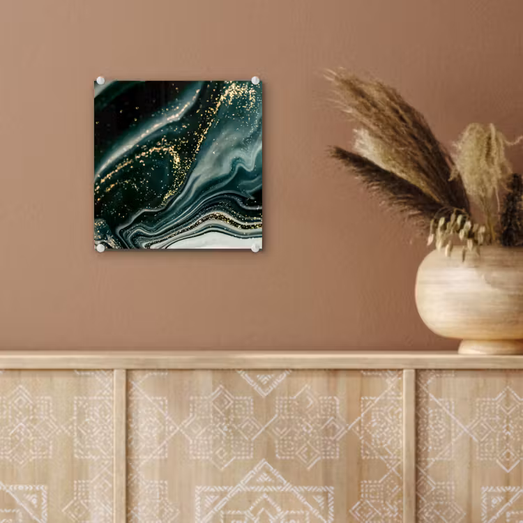 Marmerlook - Goud - Groen - Glitter - Design - Marmer plexiglas 5mm klein -sfeer5