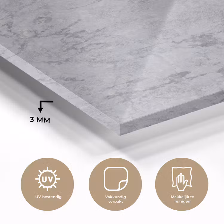 Marmerplaat - Patroon - Grijs plexiglas 5mm klein 11 -sfeer2