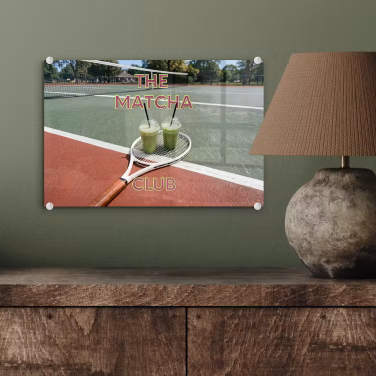 Matcha Club - Tennis - Matcha plexiglas 5mm klein -sfeer3