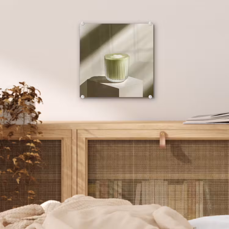 Matcha - Glas - Groen - Minimalistisch plexiglas 5mm klein -sfeer4