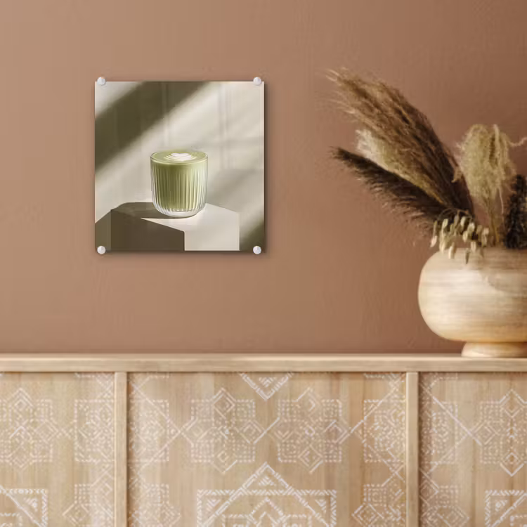 Matcha - Glas - Groen - Minimalistisch plexiglas 5mm klein -sfeer5