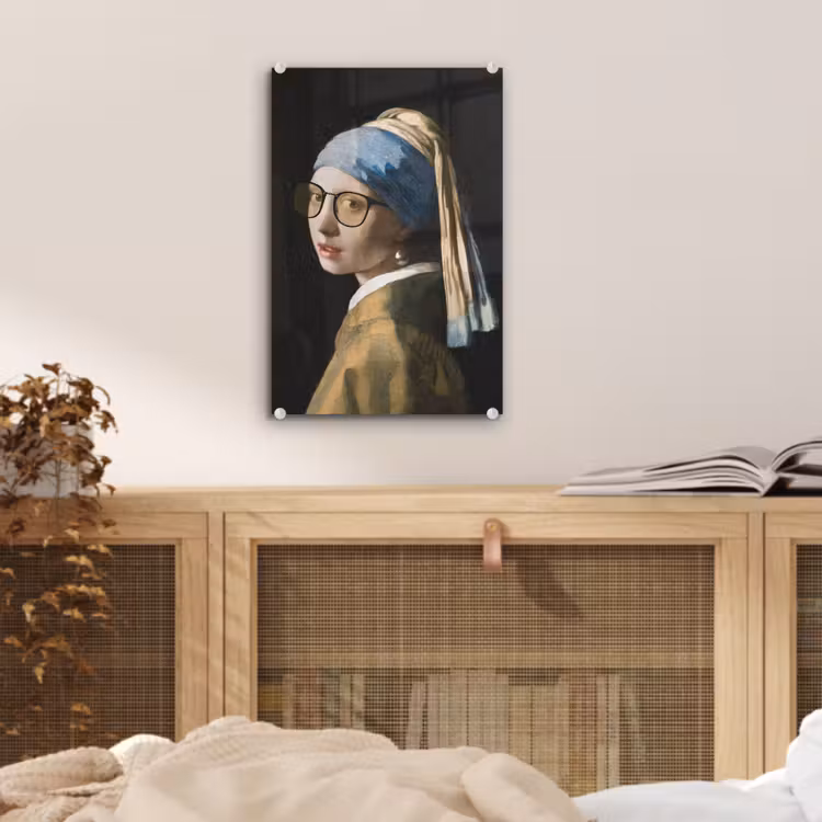 Meisje met de parel - Johannes Vermeer - Bril plexiglas 5mm klein -sfeer4