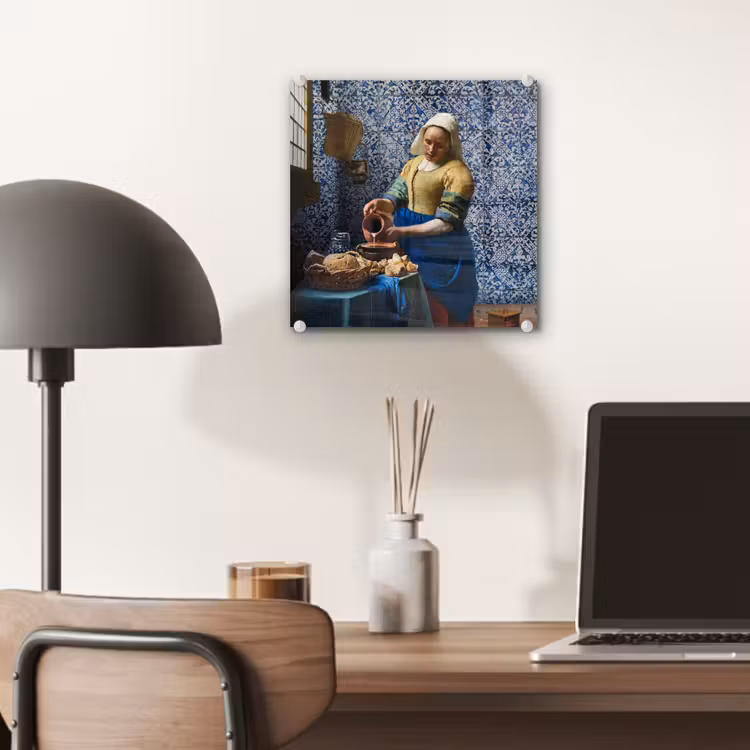 Melkmeisje - Delfts Blauw - Vermeer - Schilderij - Oude meesters plexiglas 5mm klein -sfeer6