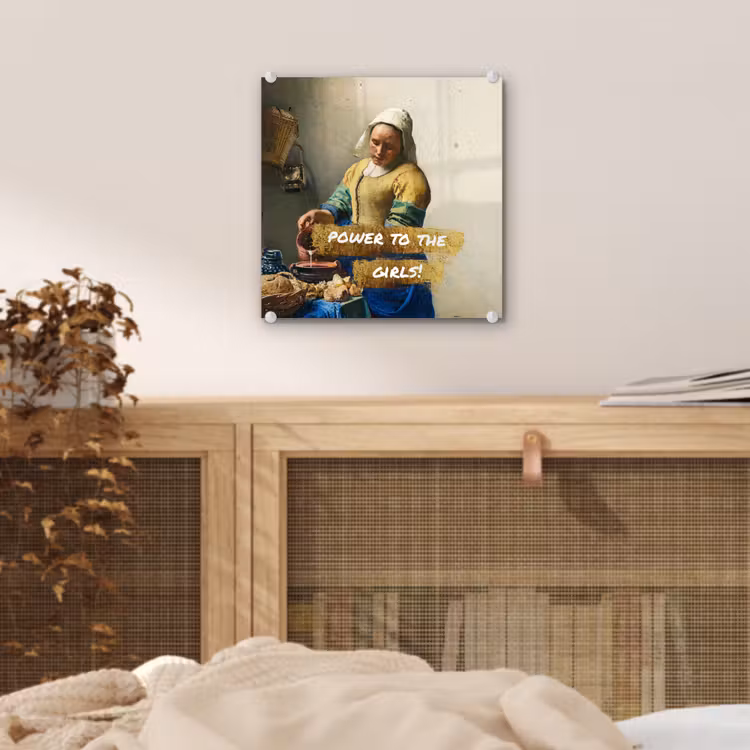 Melkmeisje - Goud - Quotes - Schilderij - Oude meesters plexiglas 5mm klein -sfeer4