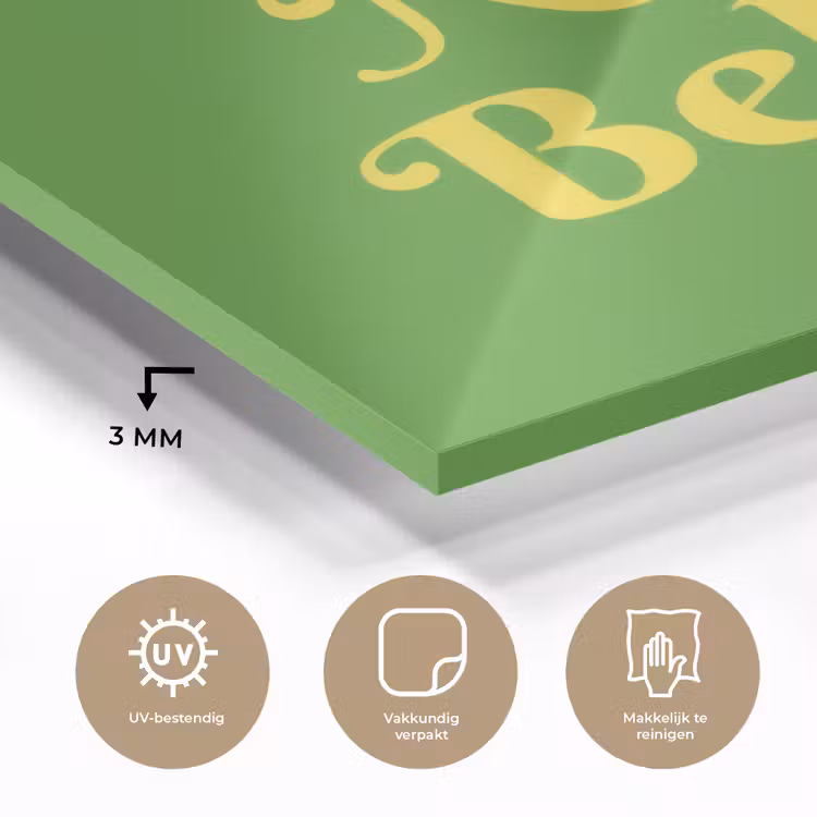 Mij niet bellen - Telefoon - Groen plexiglas 5mm klein -sfeer2