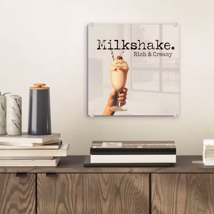 Milkshake - Kers - Rietje plexiglas 5mm klein -sfeer1