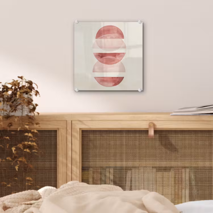 Minimalistisch - Cirkels - Roze plexiglas 5mm klein -sfeer4