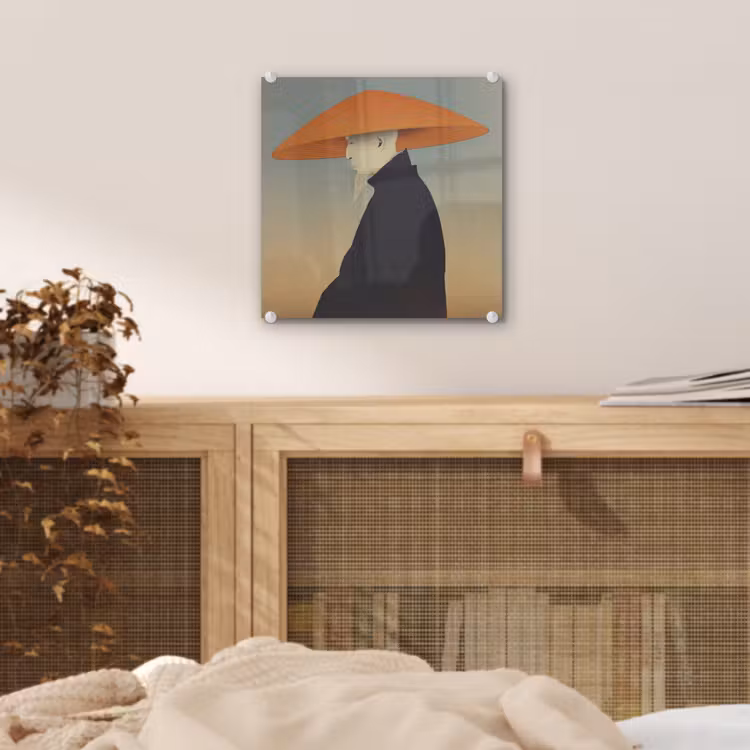 Minimalistisch - Silhouet - Oranje plexiglas 5mm klein -sfeer4