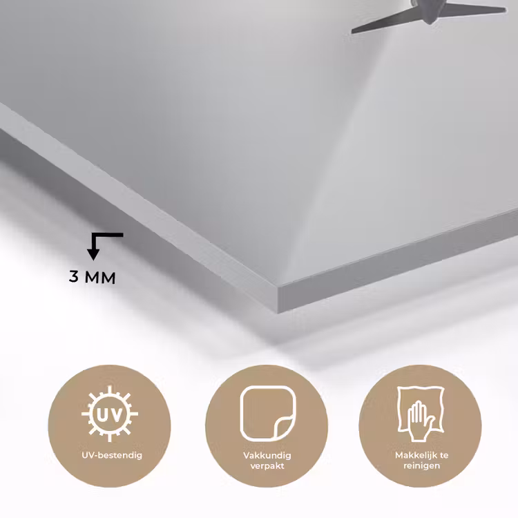 Minimalistisch - Silhouet - Zwart - Vliegtuig plexiglas 5mm klein -sfeer2
