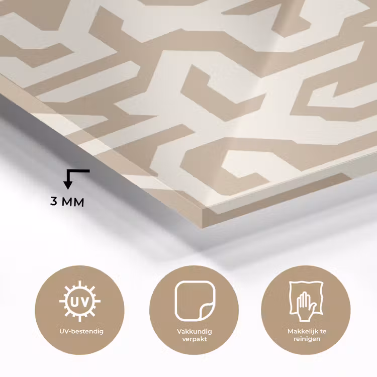 Modern - Abstract - Beige plexiglas 5mm klein 11 -sfeer2