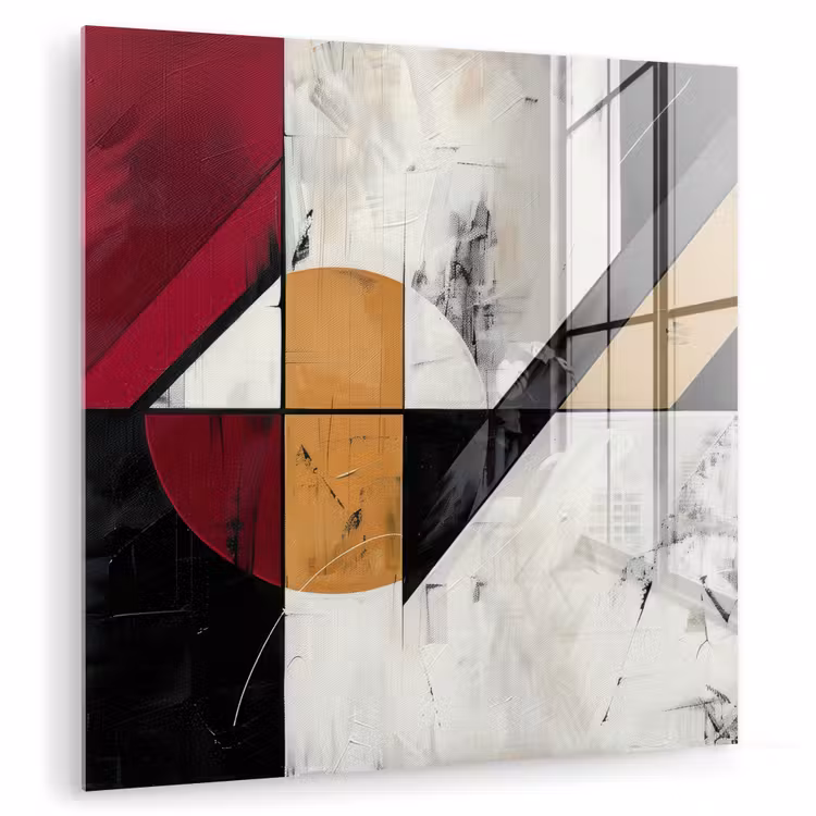 Modern - Abstract - Geometrisch - Rood - Industrieel plexiglas 5mm klein -zzzproduct_nieuw