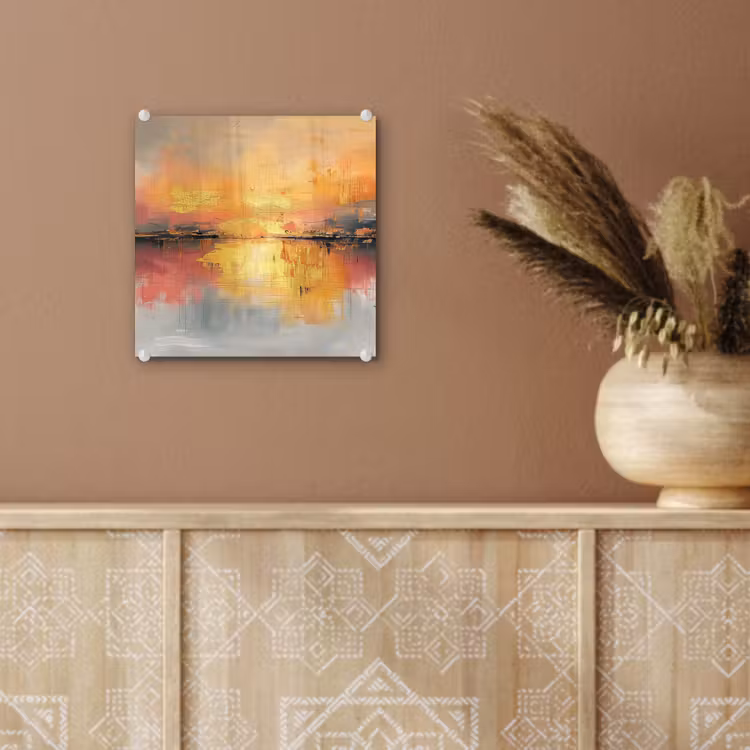Modern - Abstract - Goud - Roze plexiglas 5mm klein -sfeer5