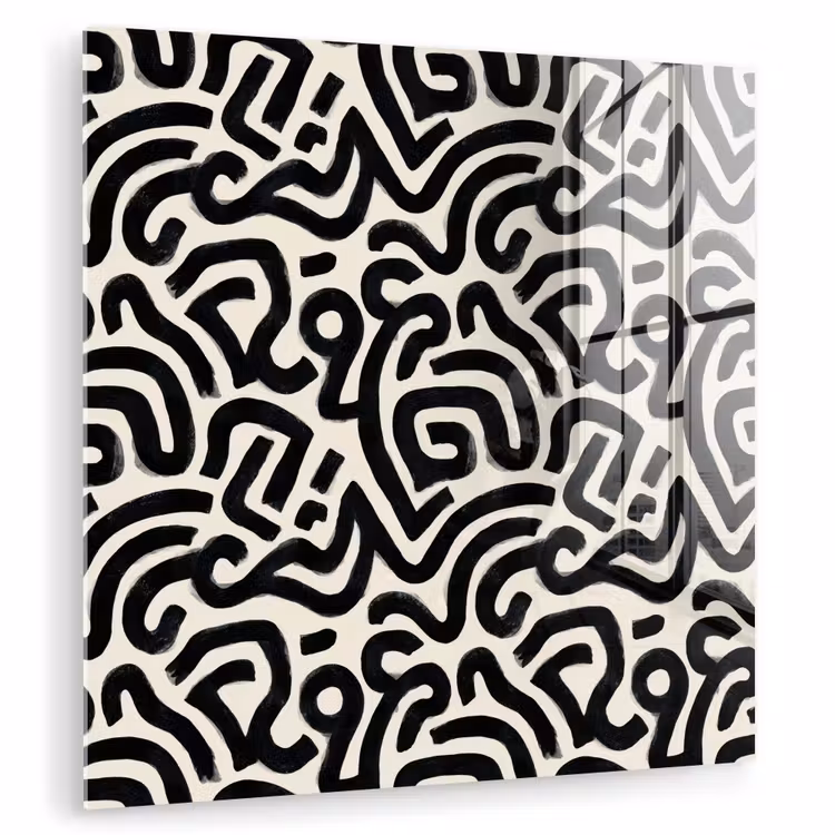 Modern - Abstract - Zwart plexiglas 5mm klein 11 -zzzproduct_nieuw