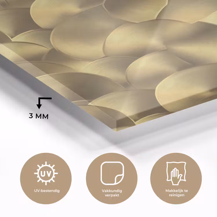 Modern - Cirkel - Goud plexiglas 5mm klein 11 -sfeer2
