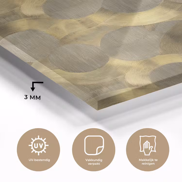 Modern - Geometrisch - Goud plexiglas 5mm klein 11 -sfeer2