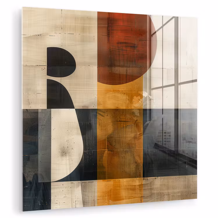 Modern - Kunst - Beige - Industrieel plexiglas 5mm klein -zzzproduct_nieuw