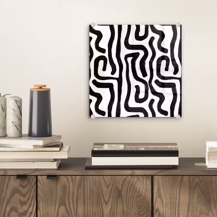 Modern - Lijnen - Zwart plexiglas 5mm klein 11 -sfeer1