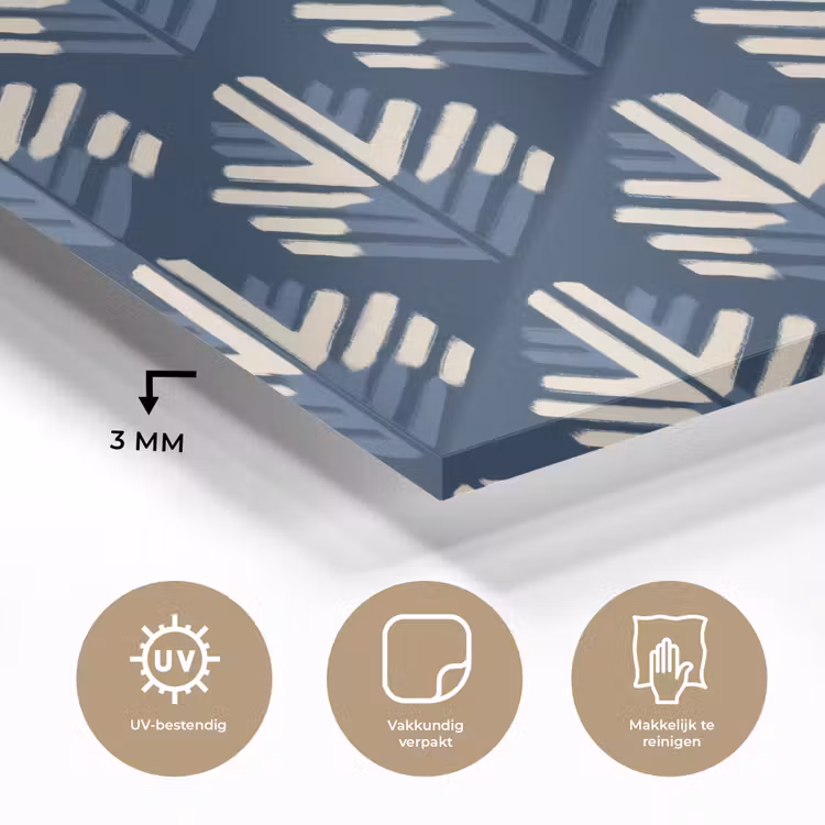 Modern - Patroon - Blauw plexiglas 5mm klein 11 -sfeer2